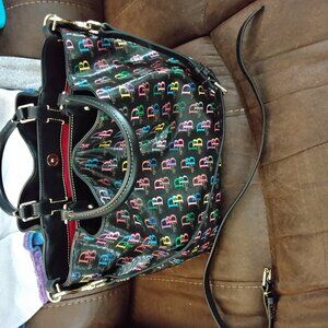 Dooney Db75 Large Barlow Multicolor Satchel/Crossbody New with Tags